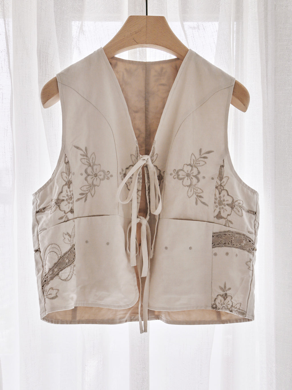 Crochet Front Tie Vest