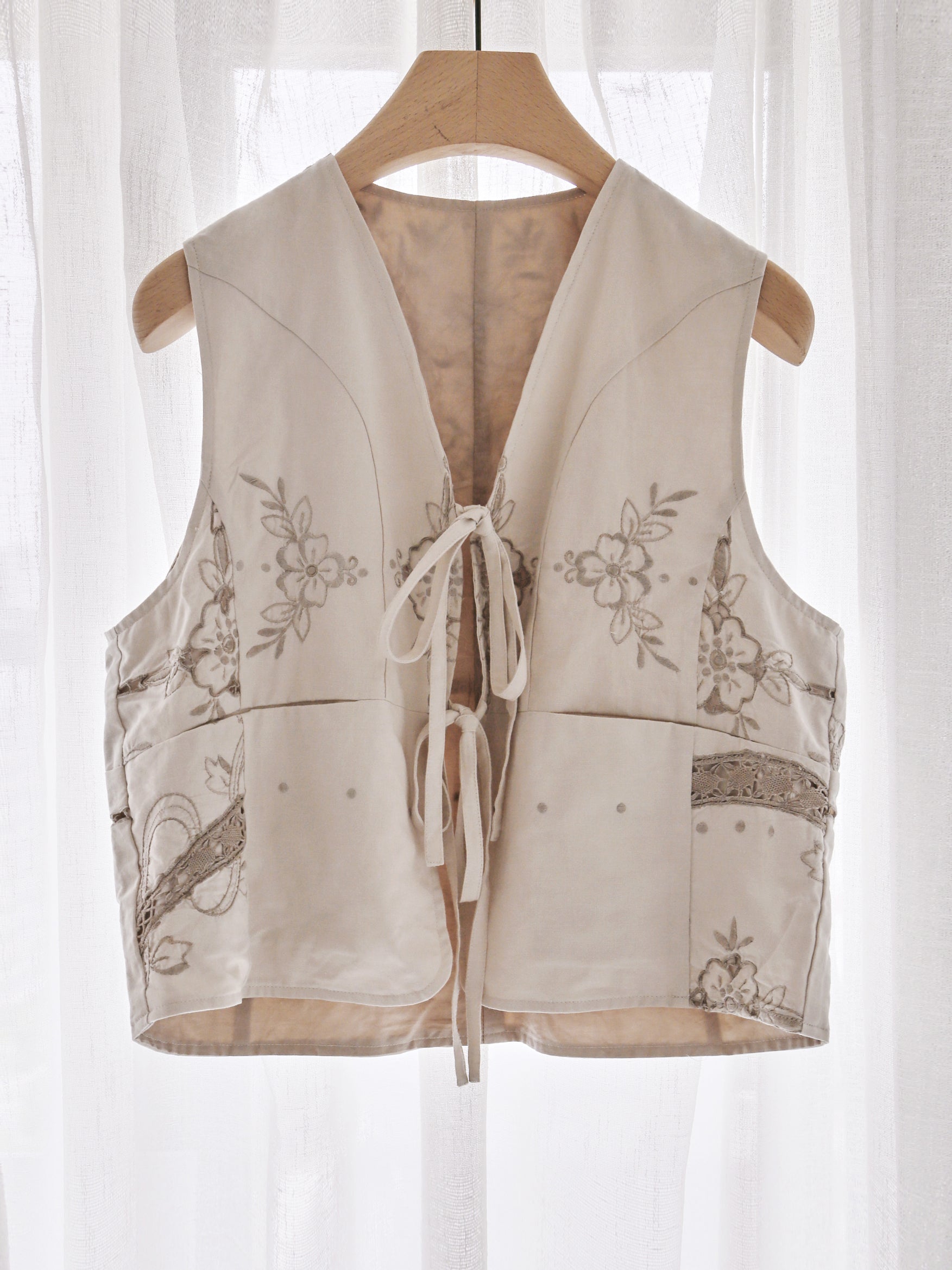 Crochet Front Tie Vest