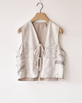 Crochet Front Tie Vest