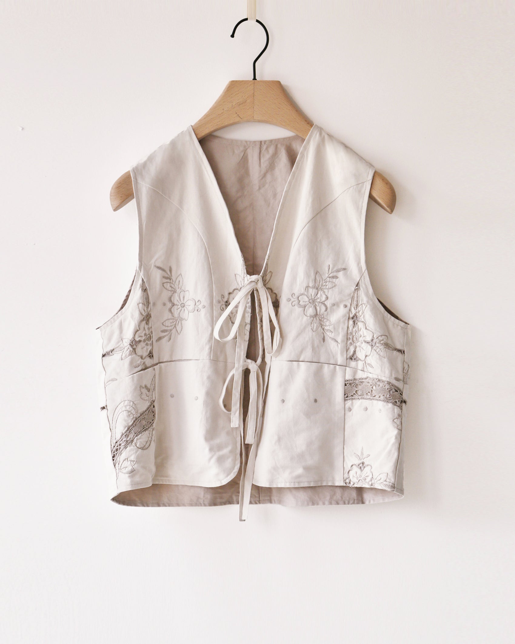 Crochet Front Tie Vest