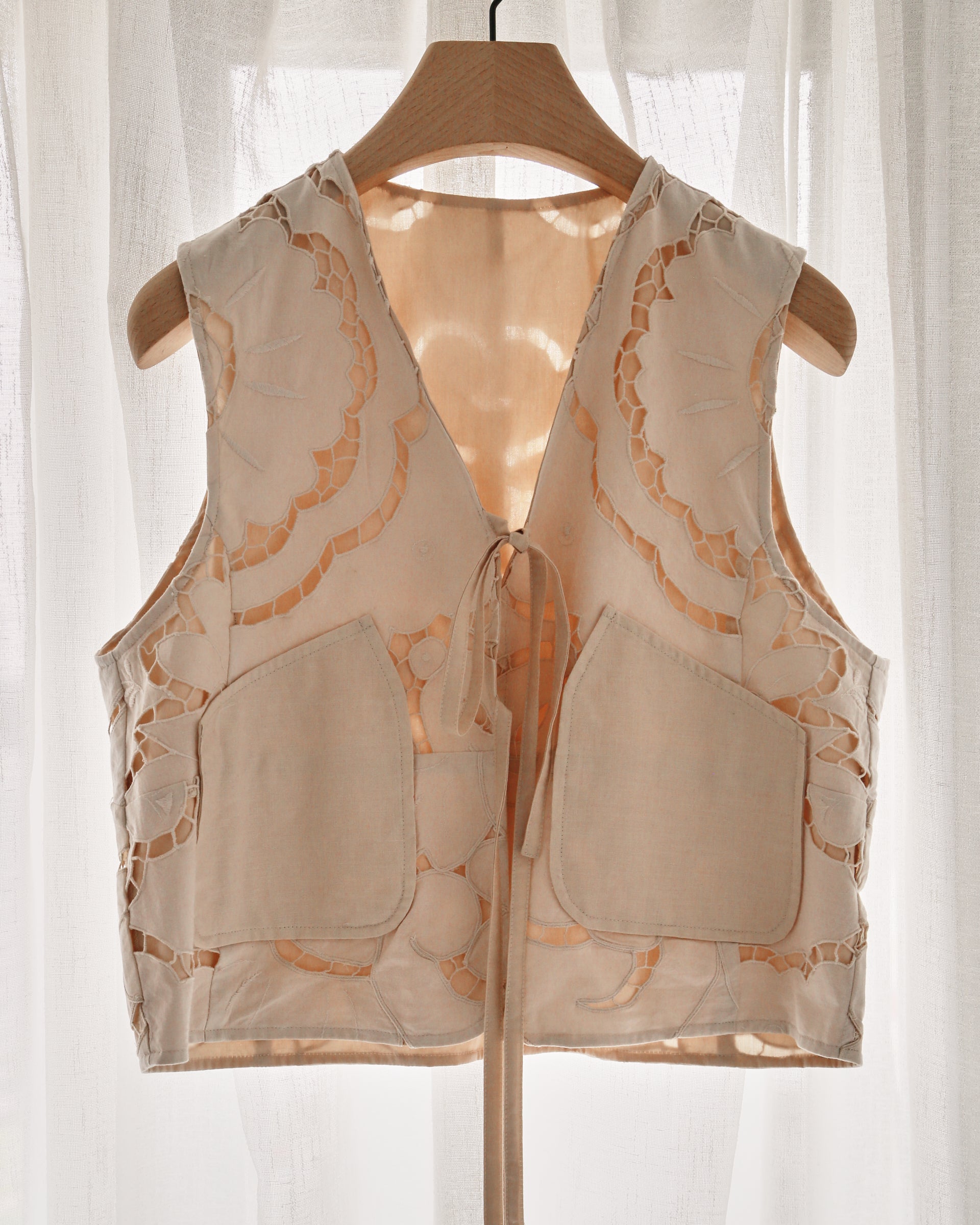 Desert Poppy Front Tie Vest